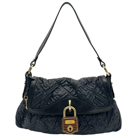 Fendi Black Monogram Puffer Chef Bag