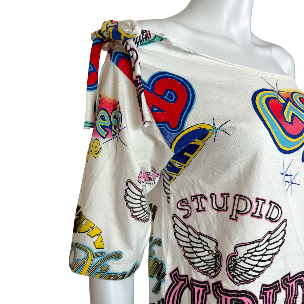Dolce & Gabbana White Pop Art Print Mini Dress