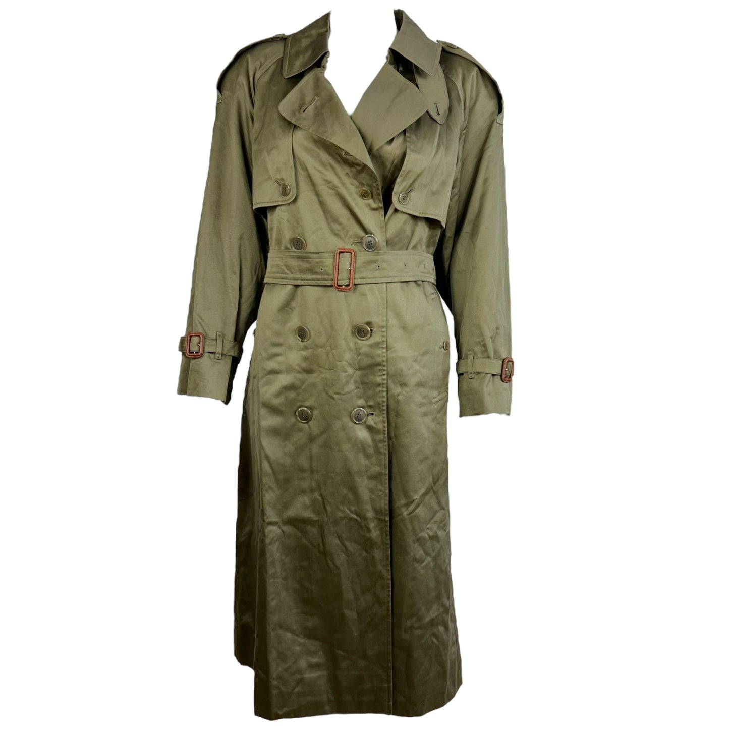 Burberry Green Trench Coat - Outfit Repeater