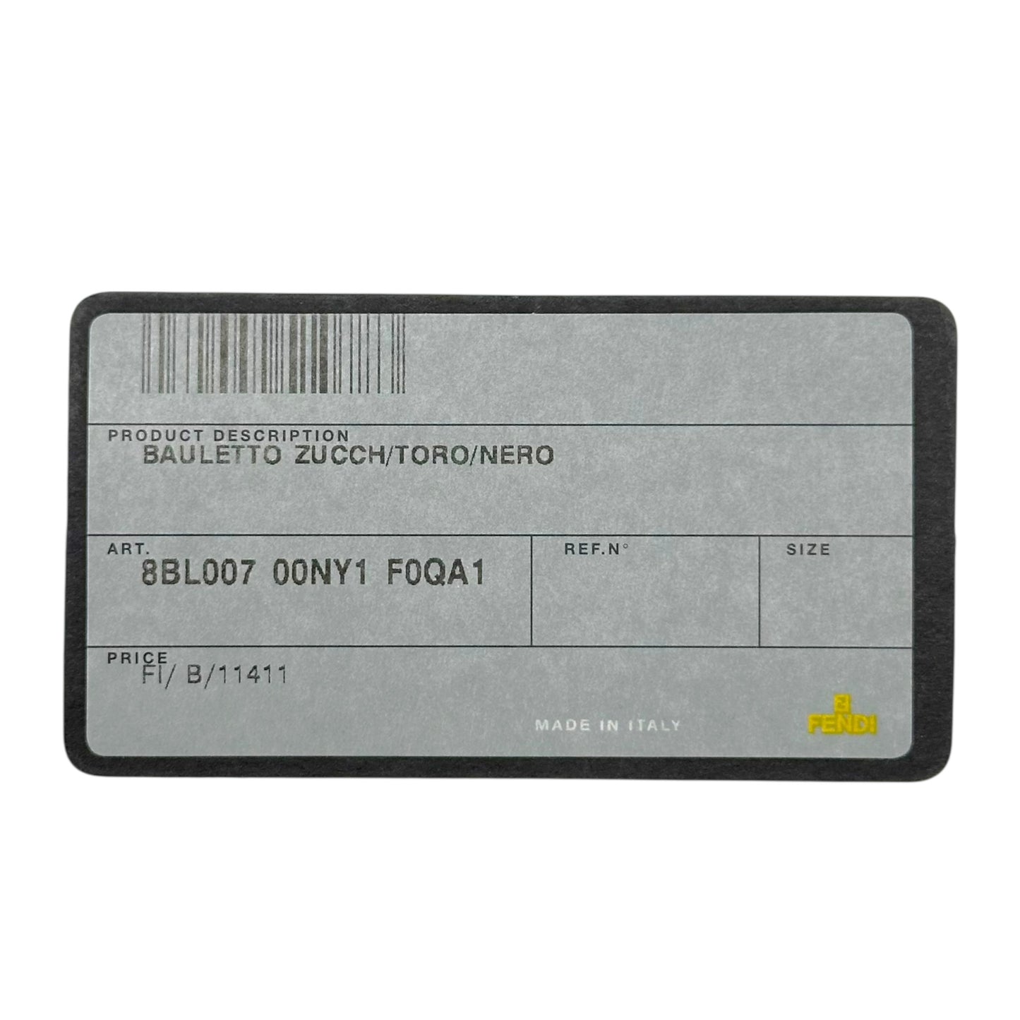 Fendi Black Zucchino Monogram East West Bag