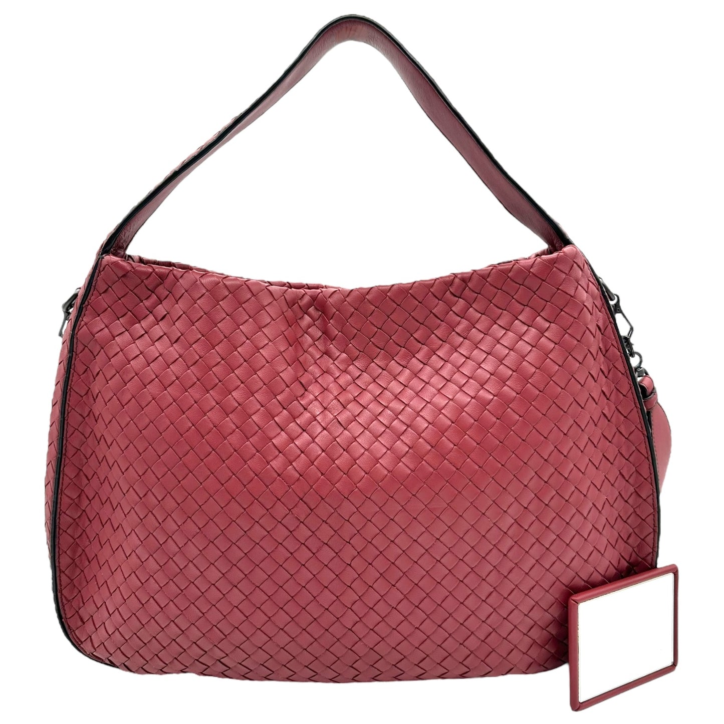 Bottega Veneta Dark Red Intrecciato 2-Way Hobo Bag