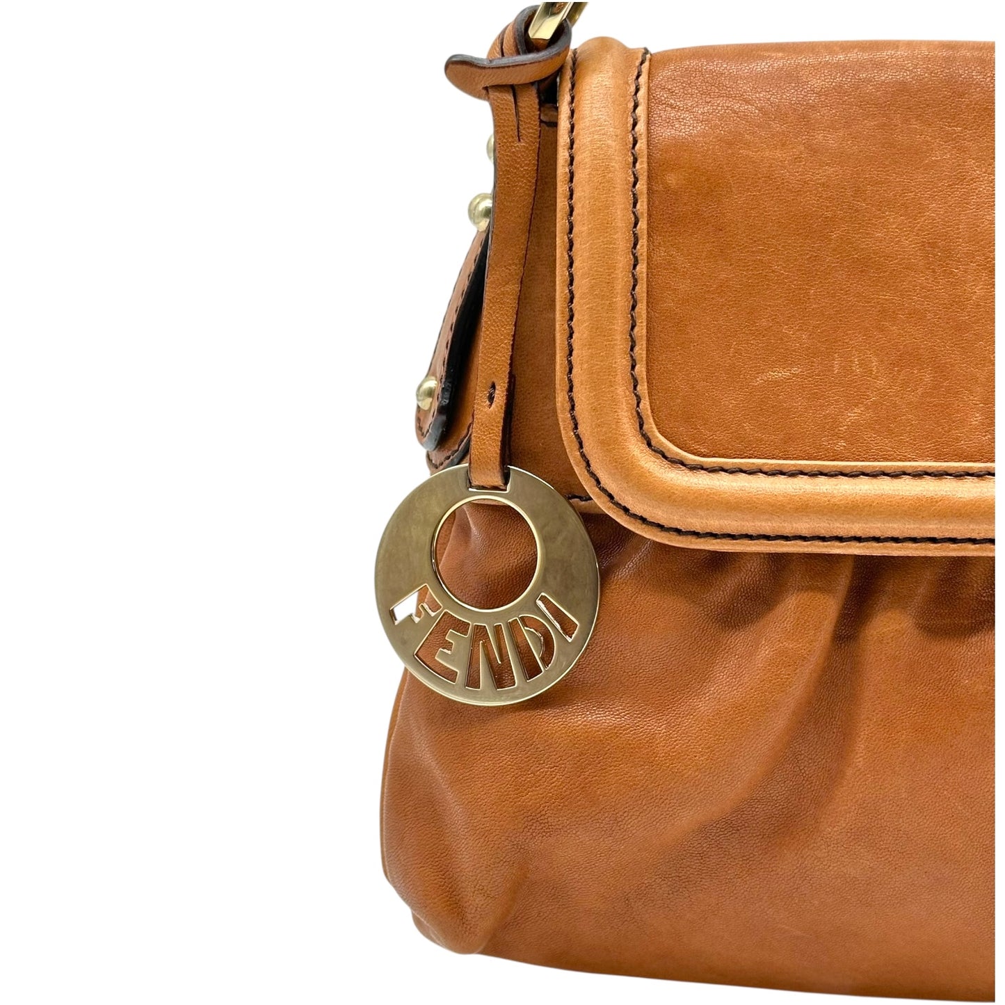 Fendi Brown Leather Small Chef Bag