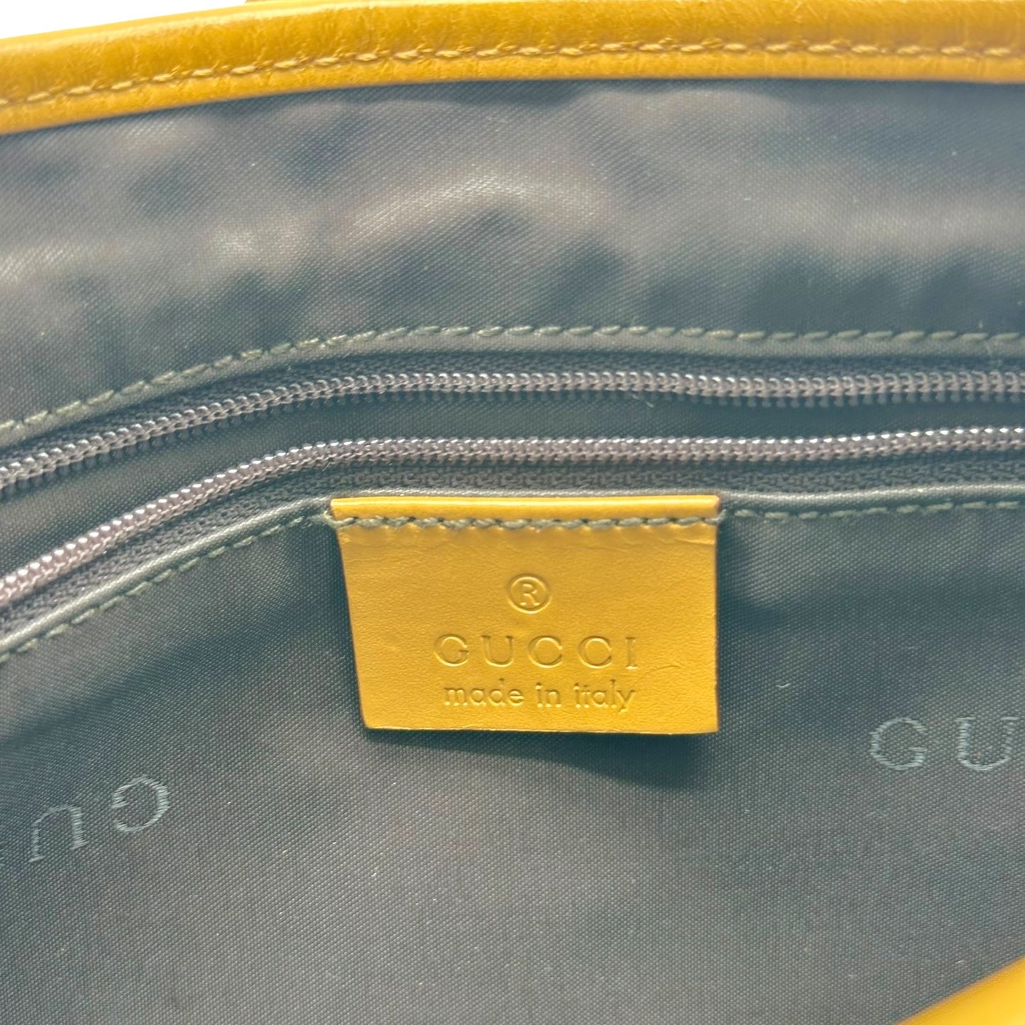 Gucci Tan Monogram Canvas & Stripe Shoulder Jackie Bag