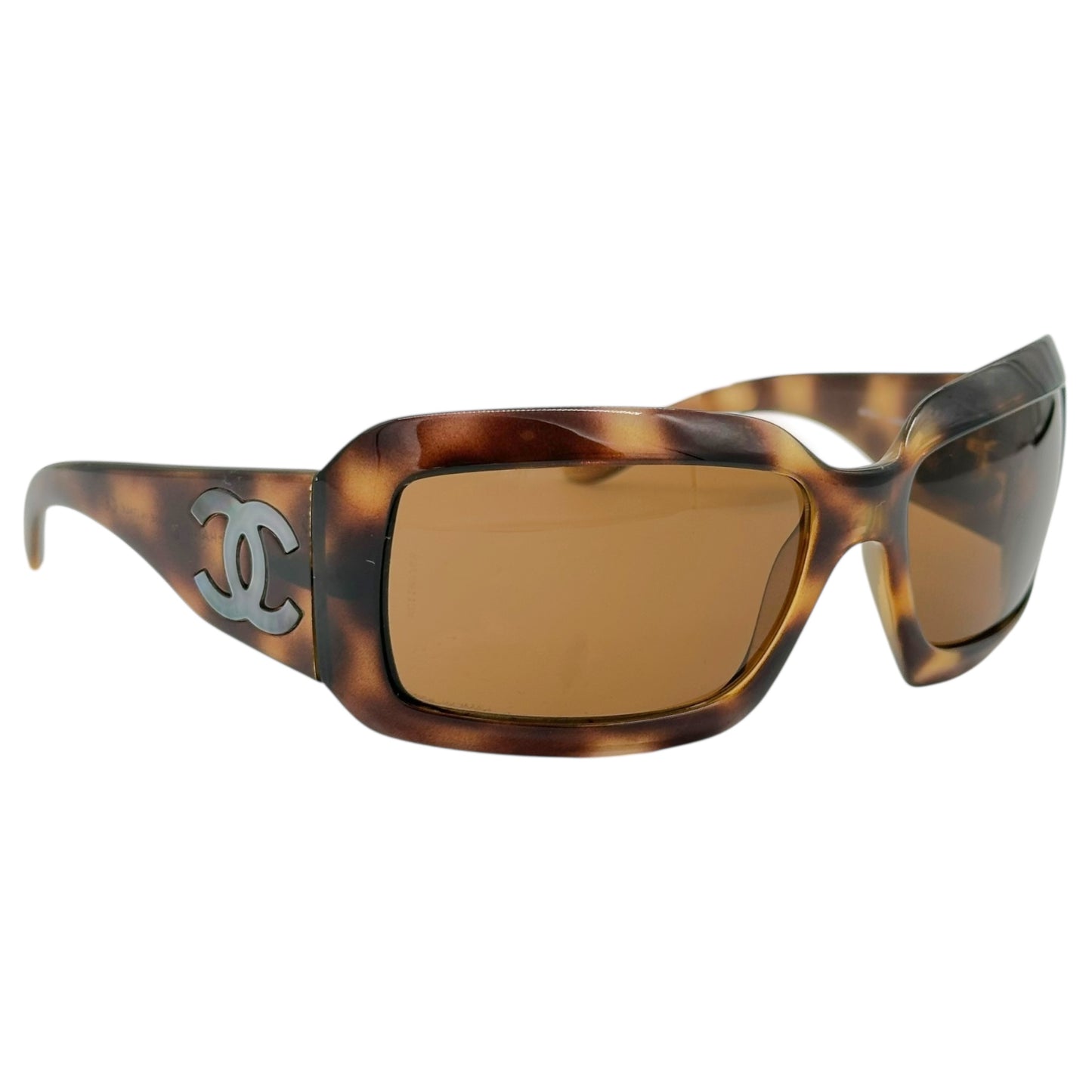 Chanel 5076 Tortoise Mother of Pearl Rectangle Sunglasses - Outfit Repeater