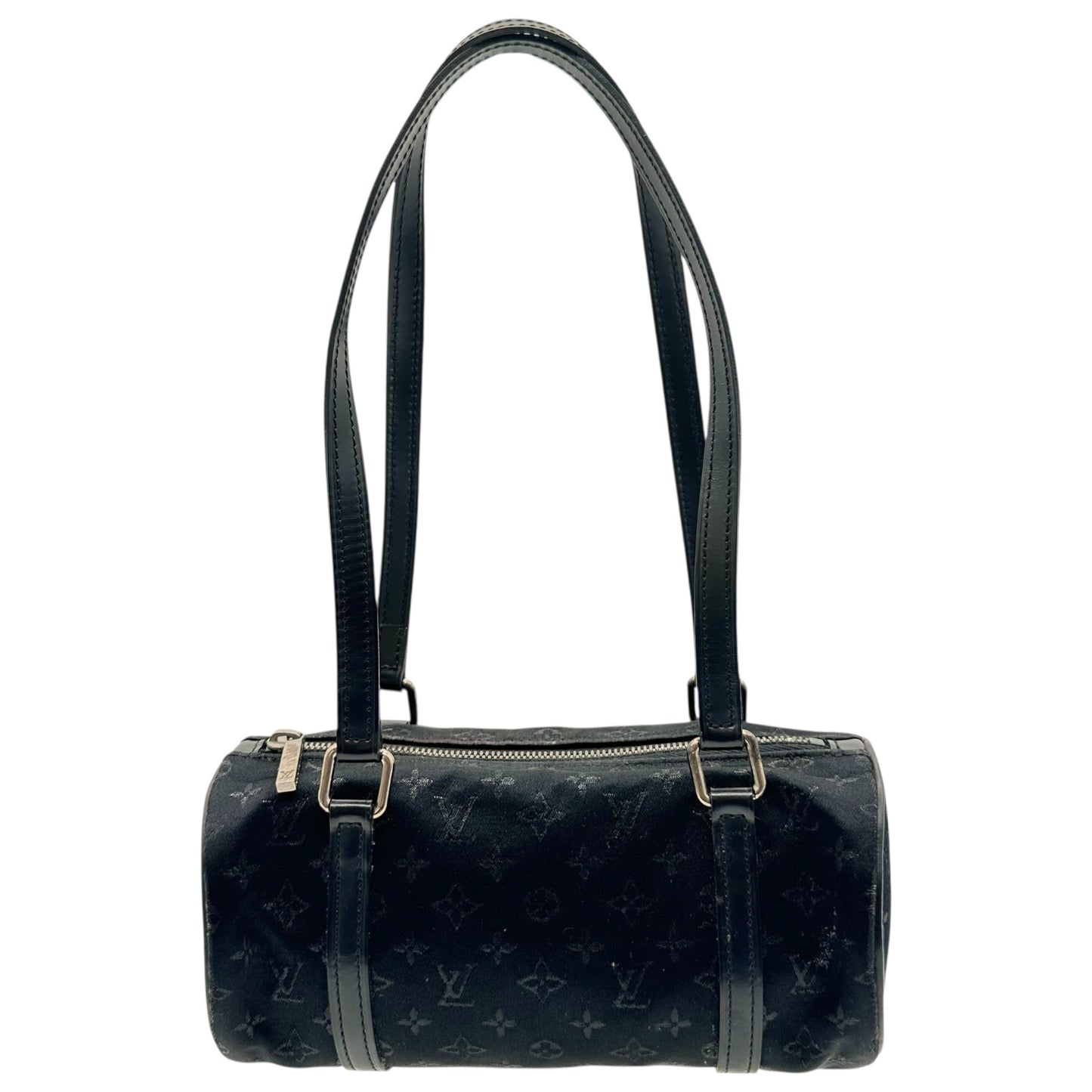 Louis Vuitton Black Satin Monogram Mini Papillon Bag - Outfit Repeater