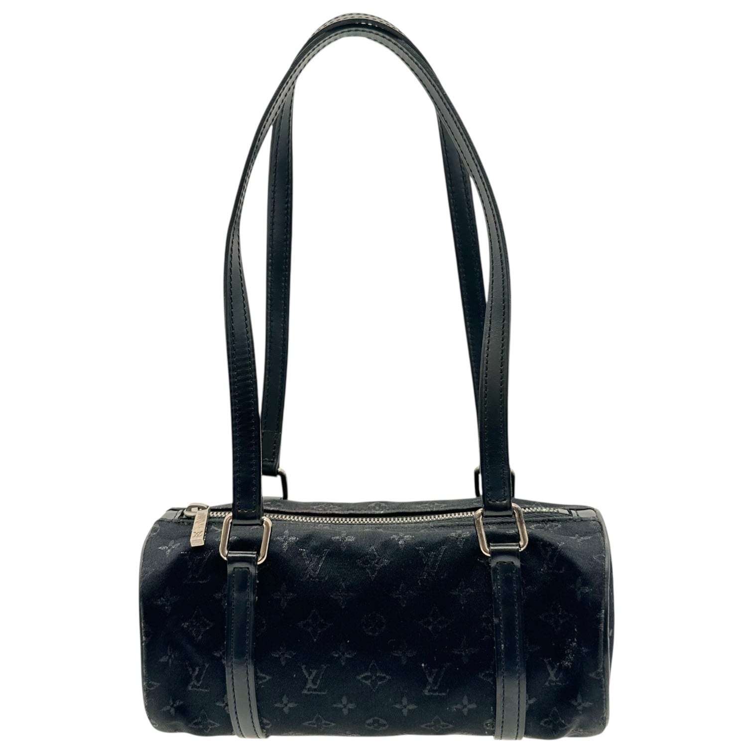 Louis Vuitton Black Satin Monogram Mini Papillon Bag - Outfit Repeater