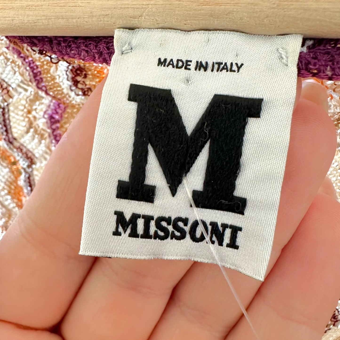 M Missoni Purple Chevron Knit Wrap Mini Dress