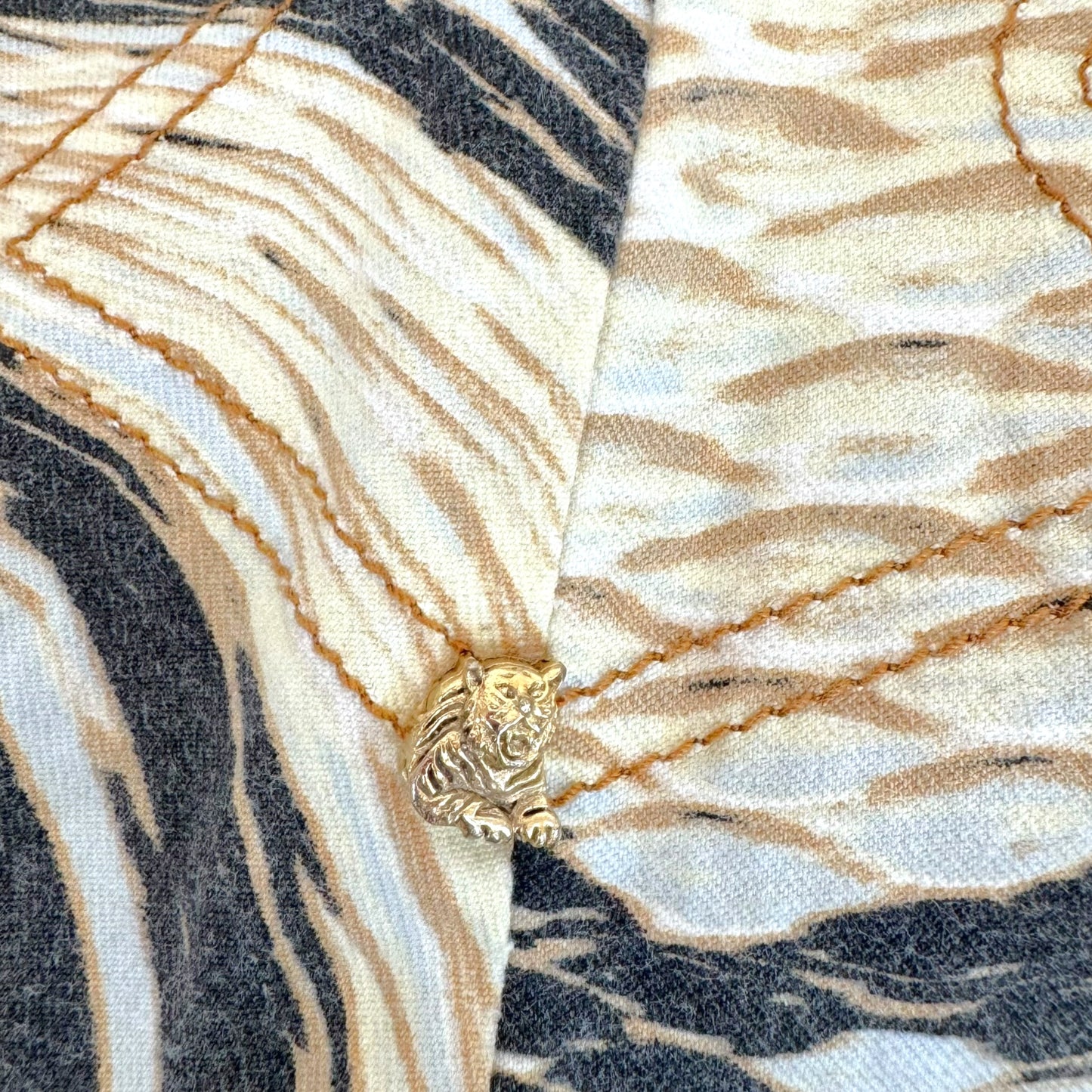 Just Cavalli Roberto Cavalli Light Blue & Brown Python & Swirl Print Pants