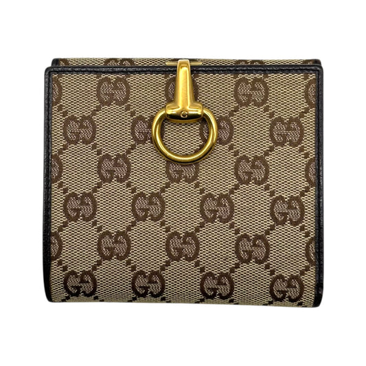 Gucci Canvas Monogram Horsebit Bi-fold Wallet - Outfit Repeater