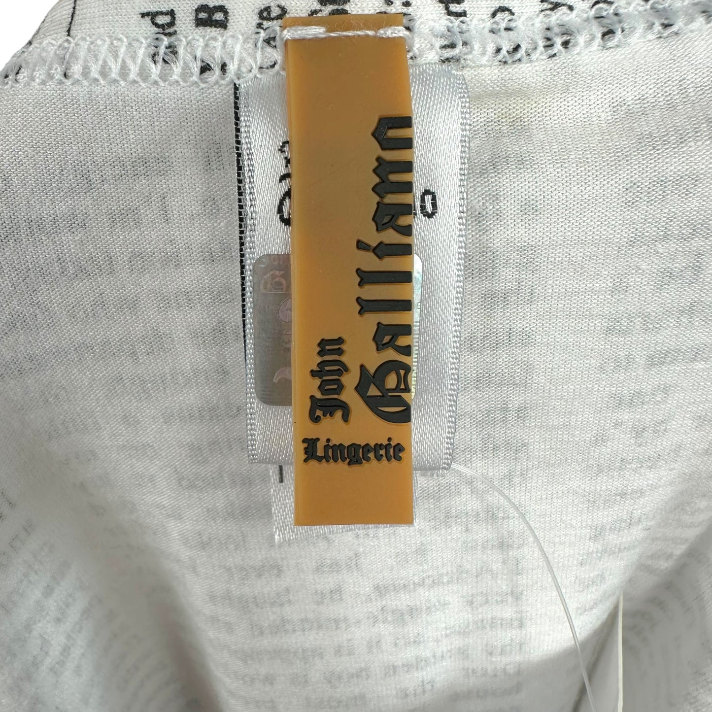 John Galliano White & Black Gazette Newsprint Longsleeve T-Shirt