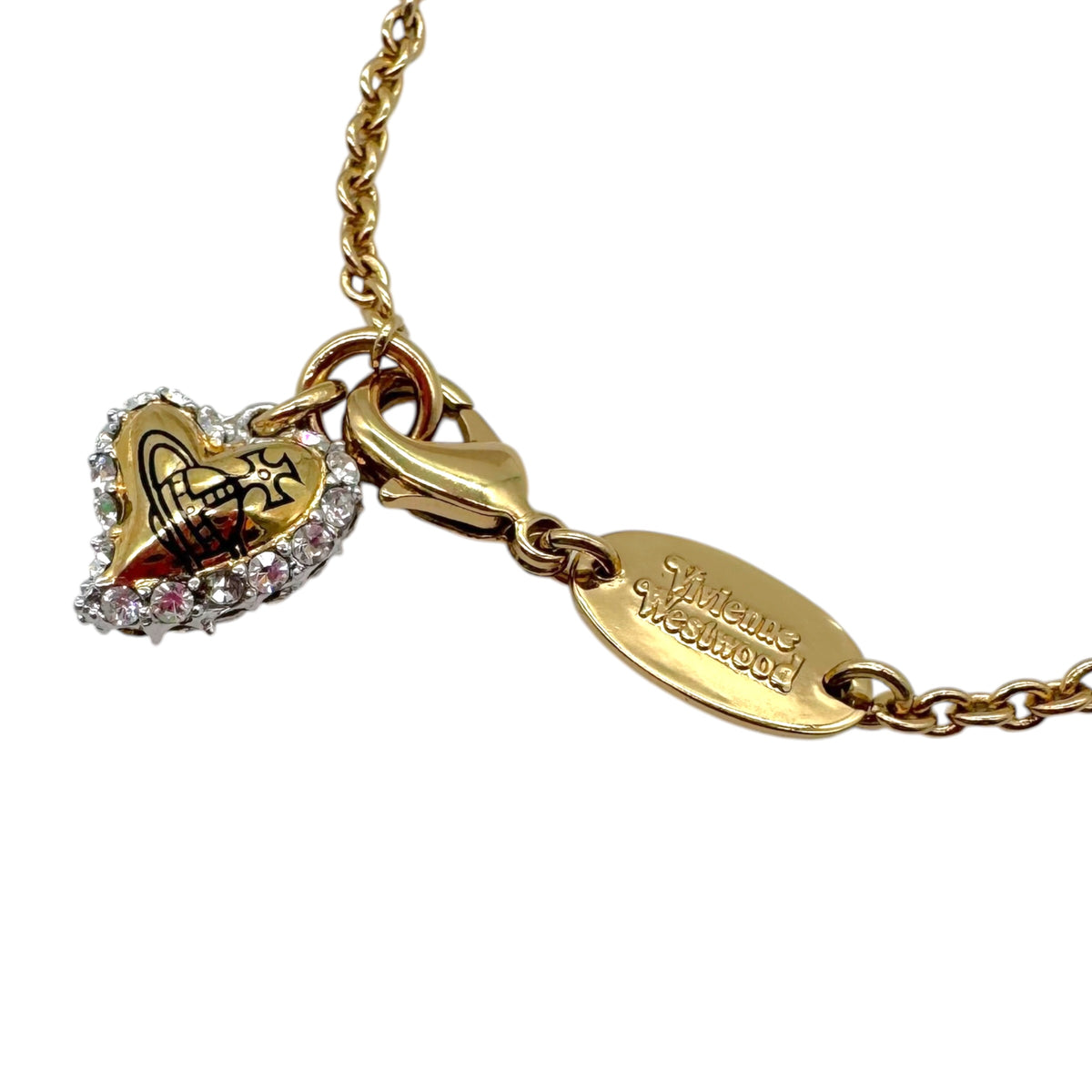 Vivienne Westwood Heart Logo Bracelet Rose Gold