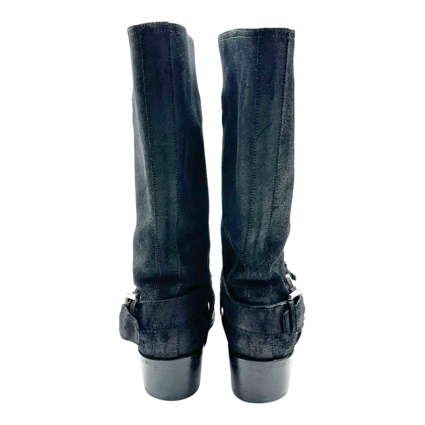 Christian Dior Black Leather Moto Boots