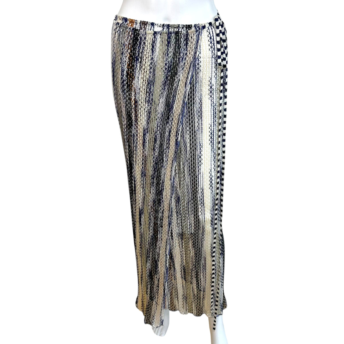 Missoni Open-Knit Sheer Maxi Wrap Skirt Multicolor