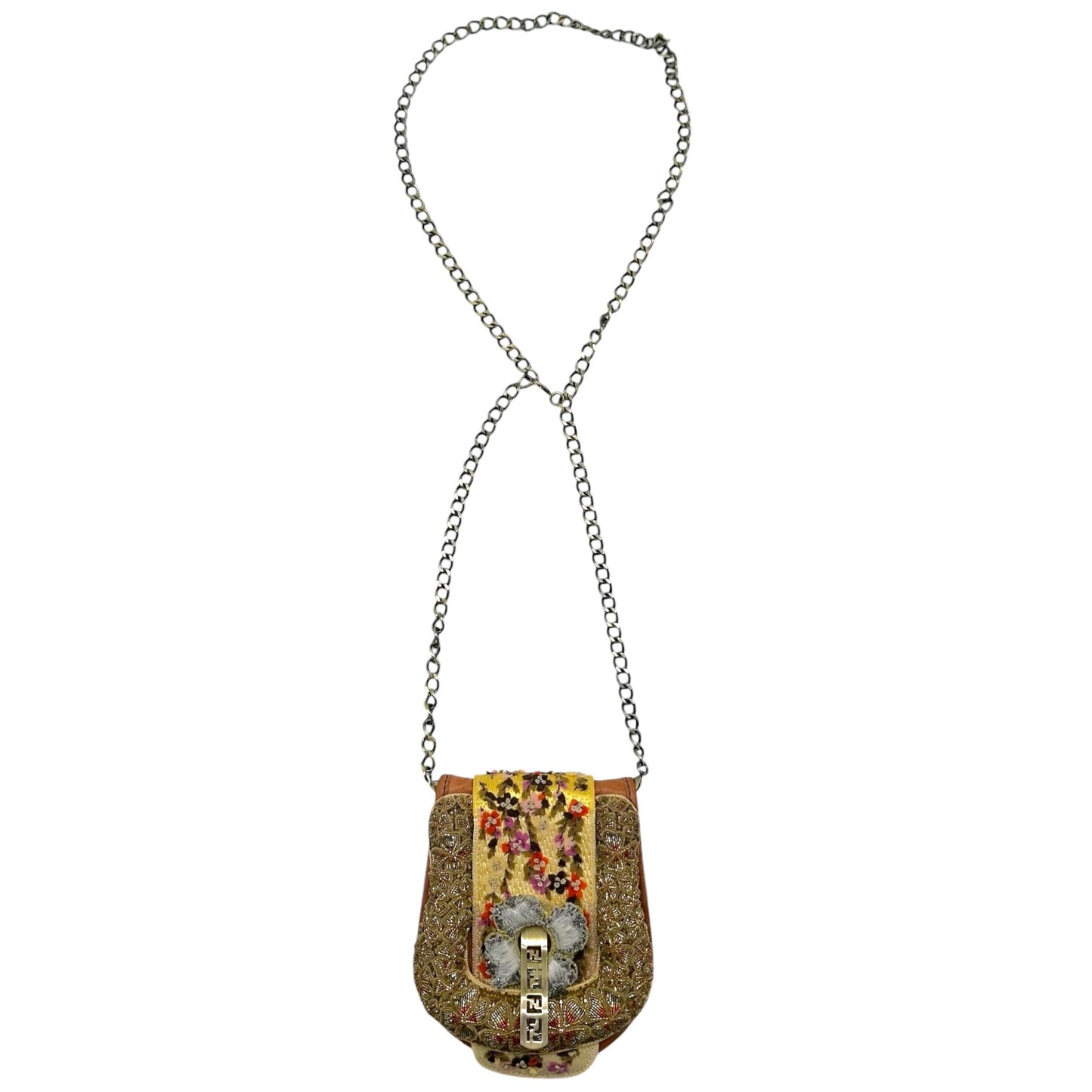 Fendi S/S 2006 B Bag Beaded & Embroidered 2-Way Clutch Bag