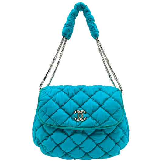 Chanel Turquoise Bubble Quilted Shoulder Bag 2008-09