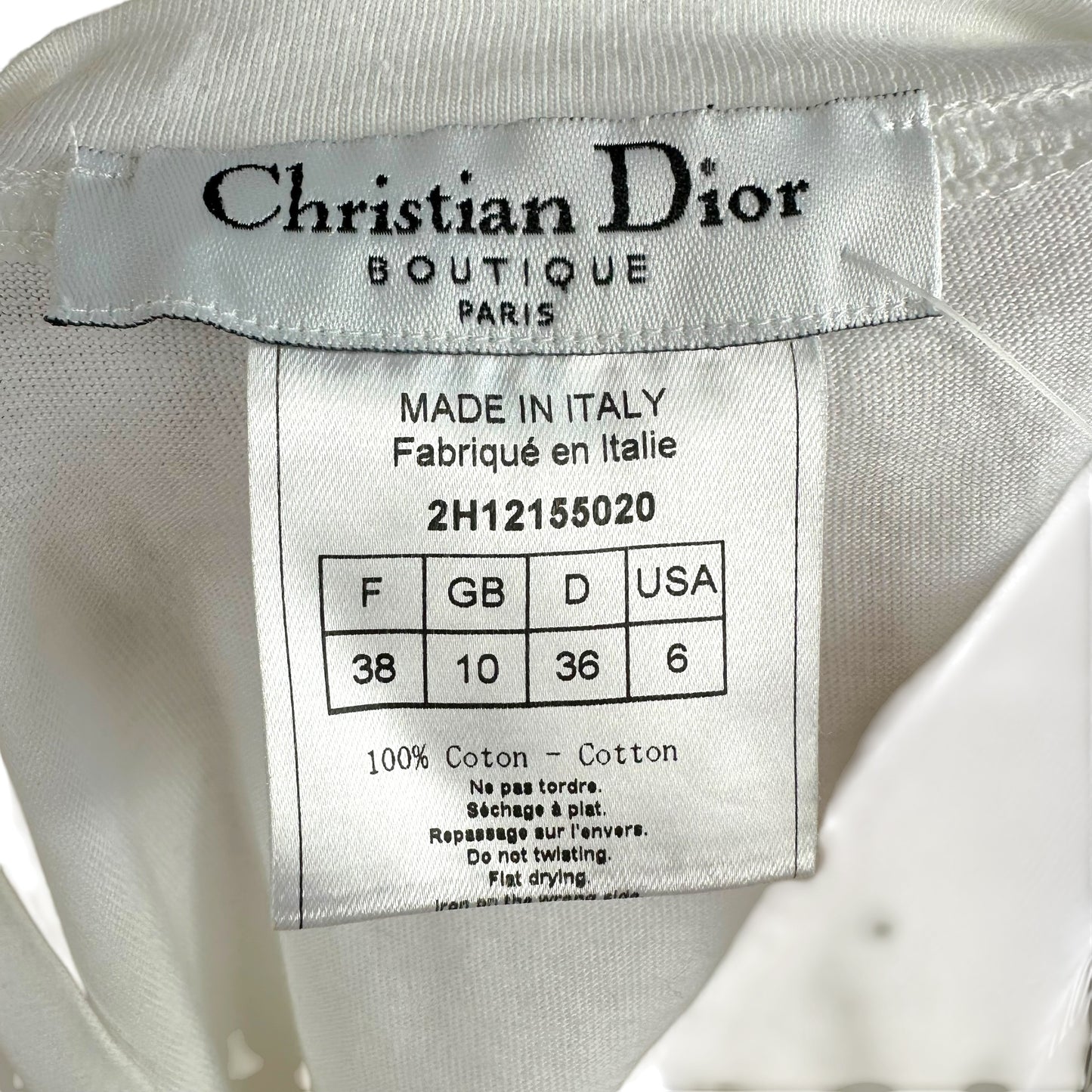 Christian Dior F/W 2002 Black & White Dior Addict Graphic T-Shirt