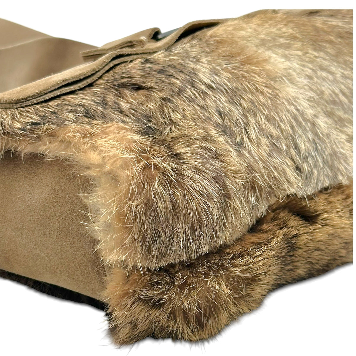 Dolce & Gabbana Rabbit Fur Suede Crossbody Bag