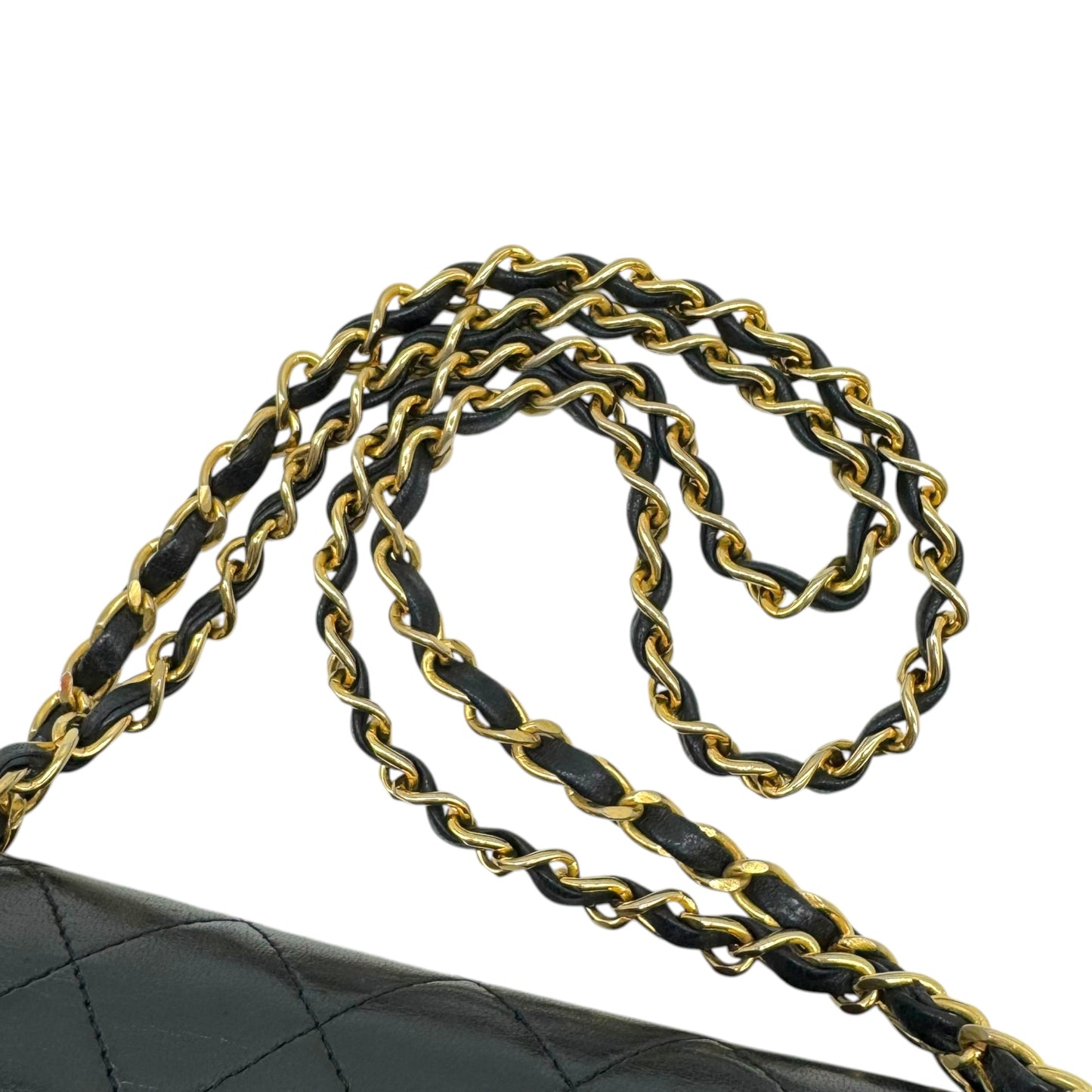 Chanel Black Lambskin Medium Square Double Flap Bag