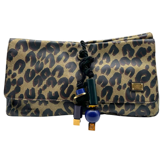 Louis Vuitton Clutch Bag Metallic Leopard Print