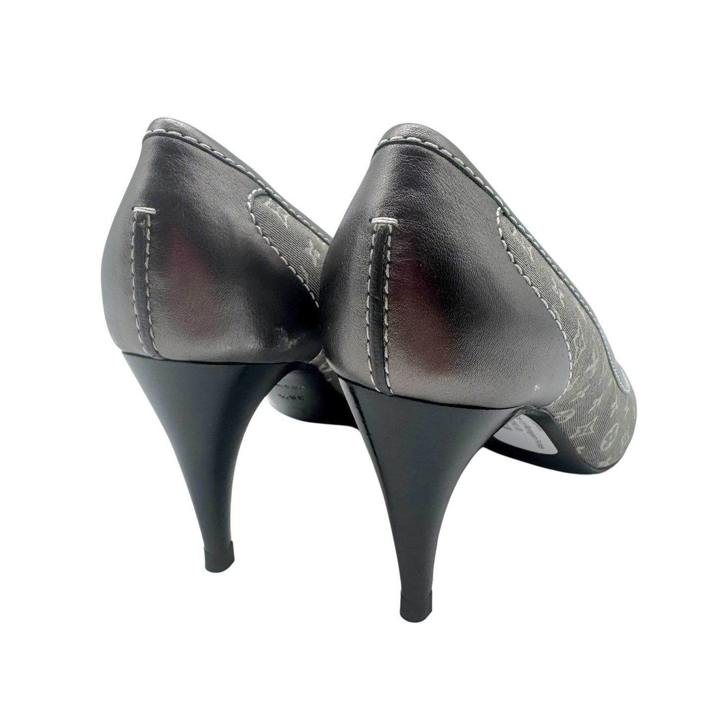 Louis Vuitton Gray Lin Monogram Pumps