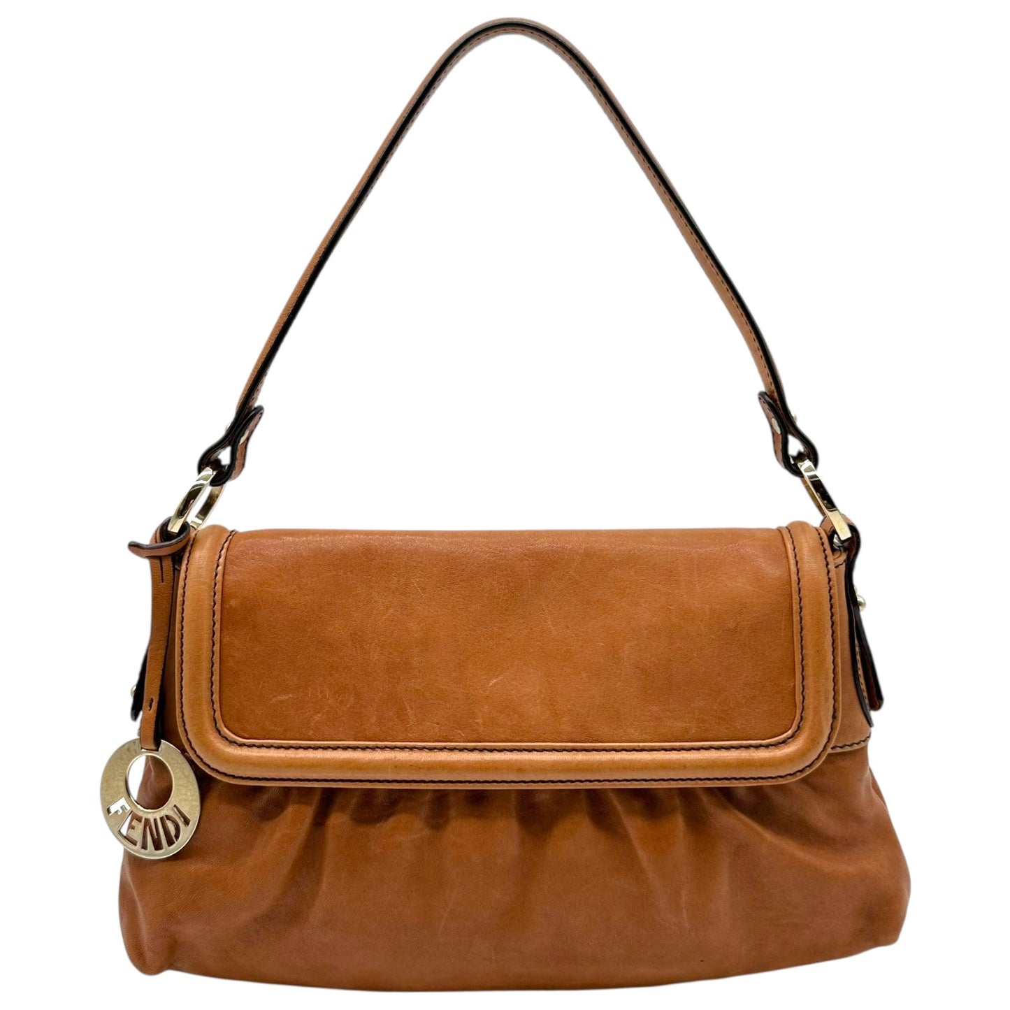 Fendi Brown Leather Small Chef Bag