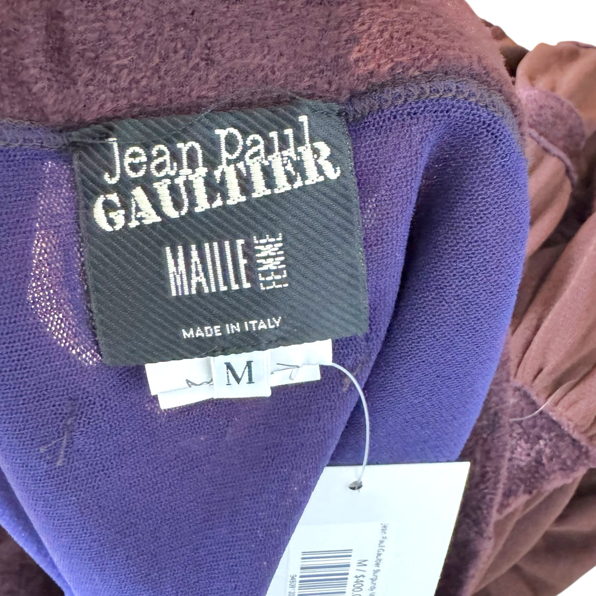 Jean Paul Gaultier Burgundy Mesh & Velvet Tiered Tutu Hem Midi Skirt
