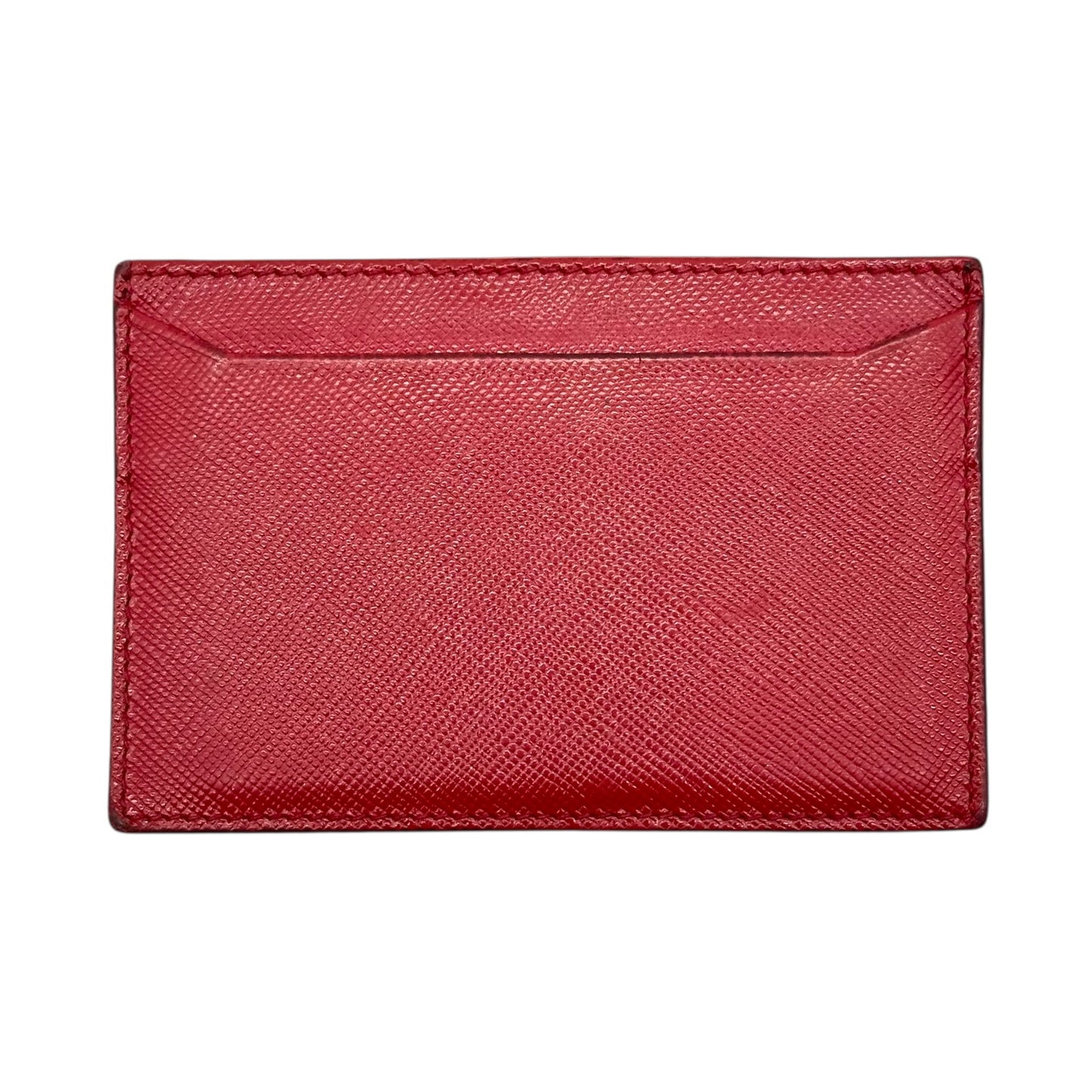 Prada Red Saffiano Leather Cardholder Wallet