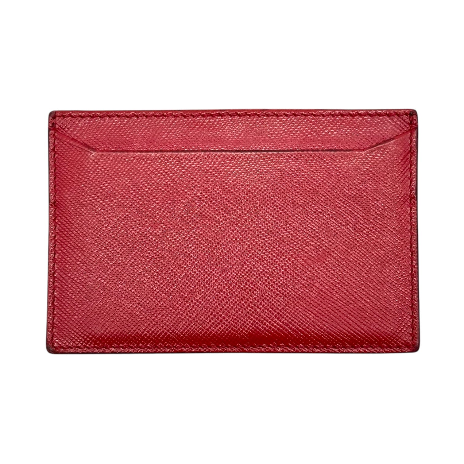 Prada Red Saffiano Leather Cardholder Wallet