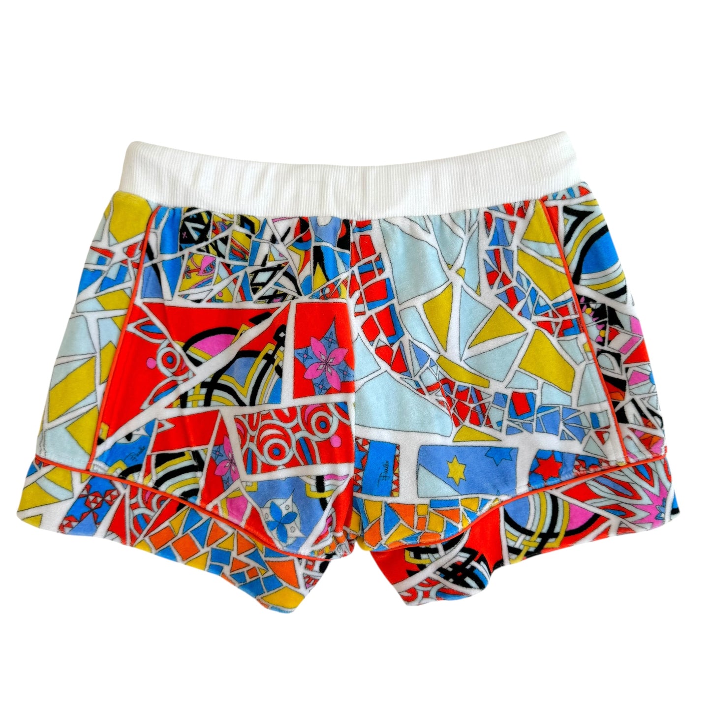 Emilio Pucci Multicolor Printed Velour Mini Shorts