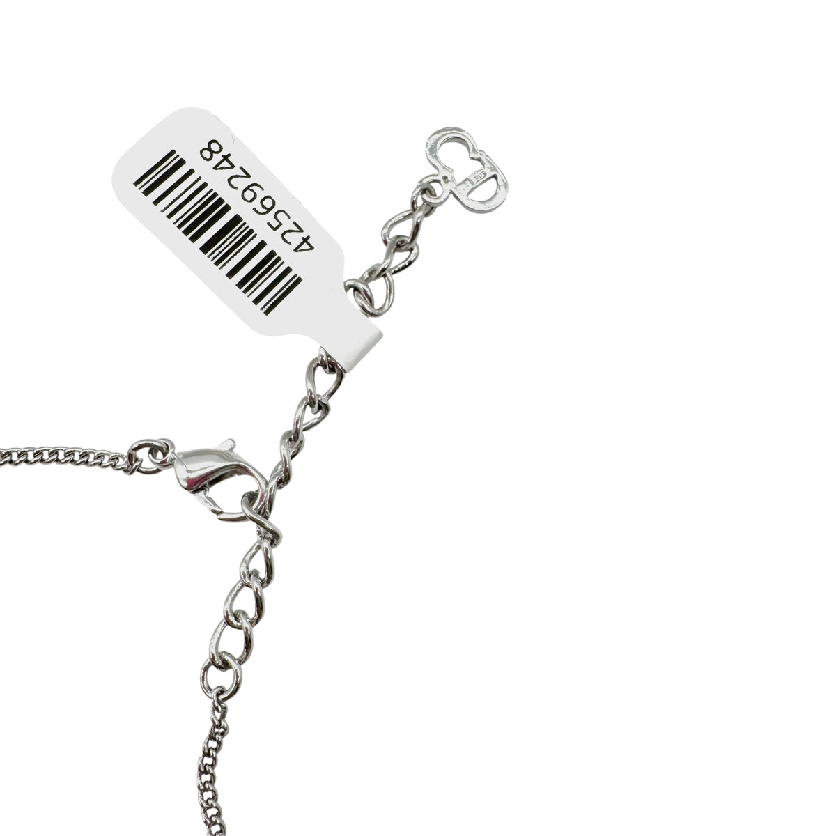 Christian Dior Silver Cursive Spell-Out Necklace