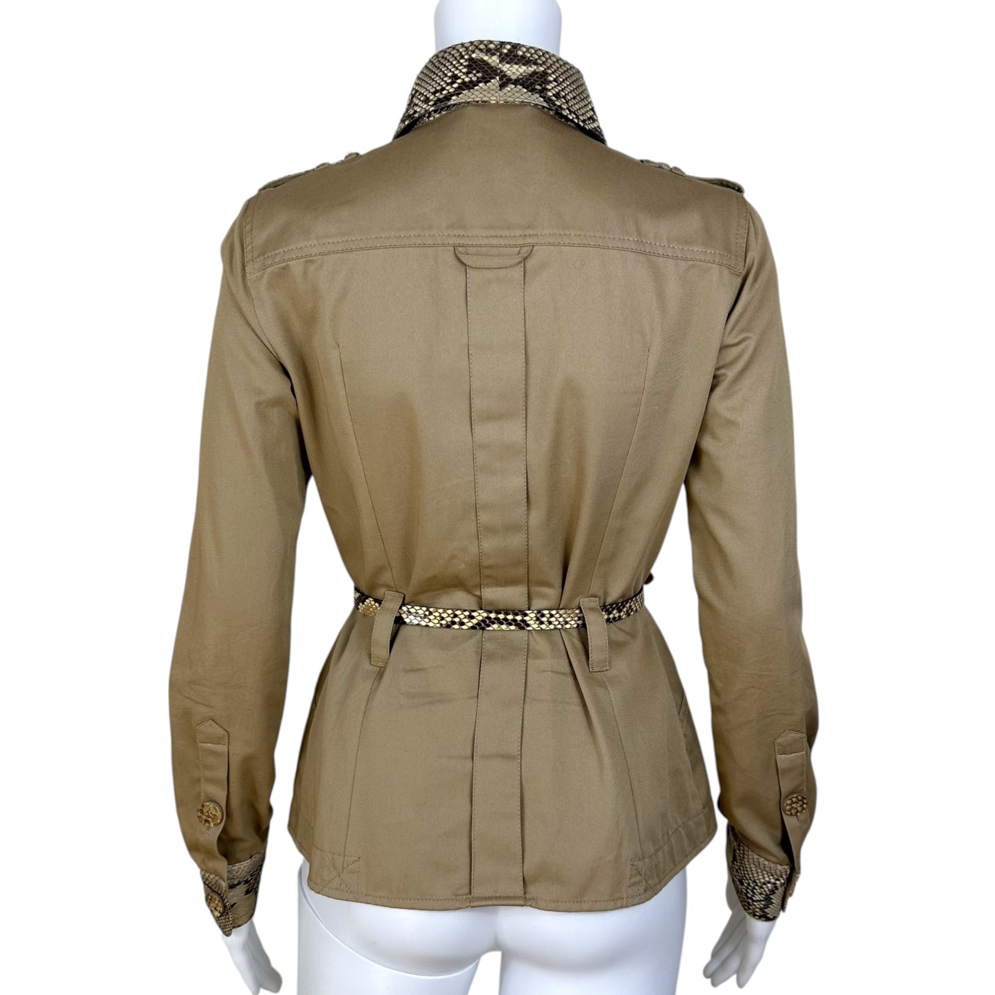 Dolce & Gabbana S/S 2005 Python Trim Utility Jacket