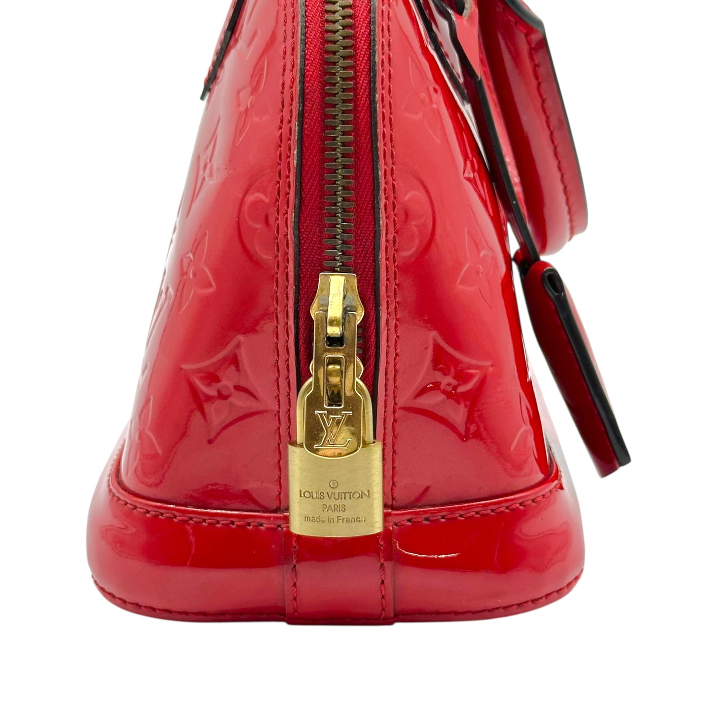 Louis Vuitton Red Vernis Alma BB 2-Way Bag