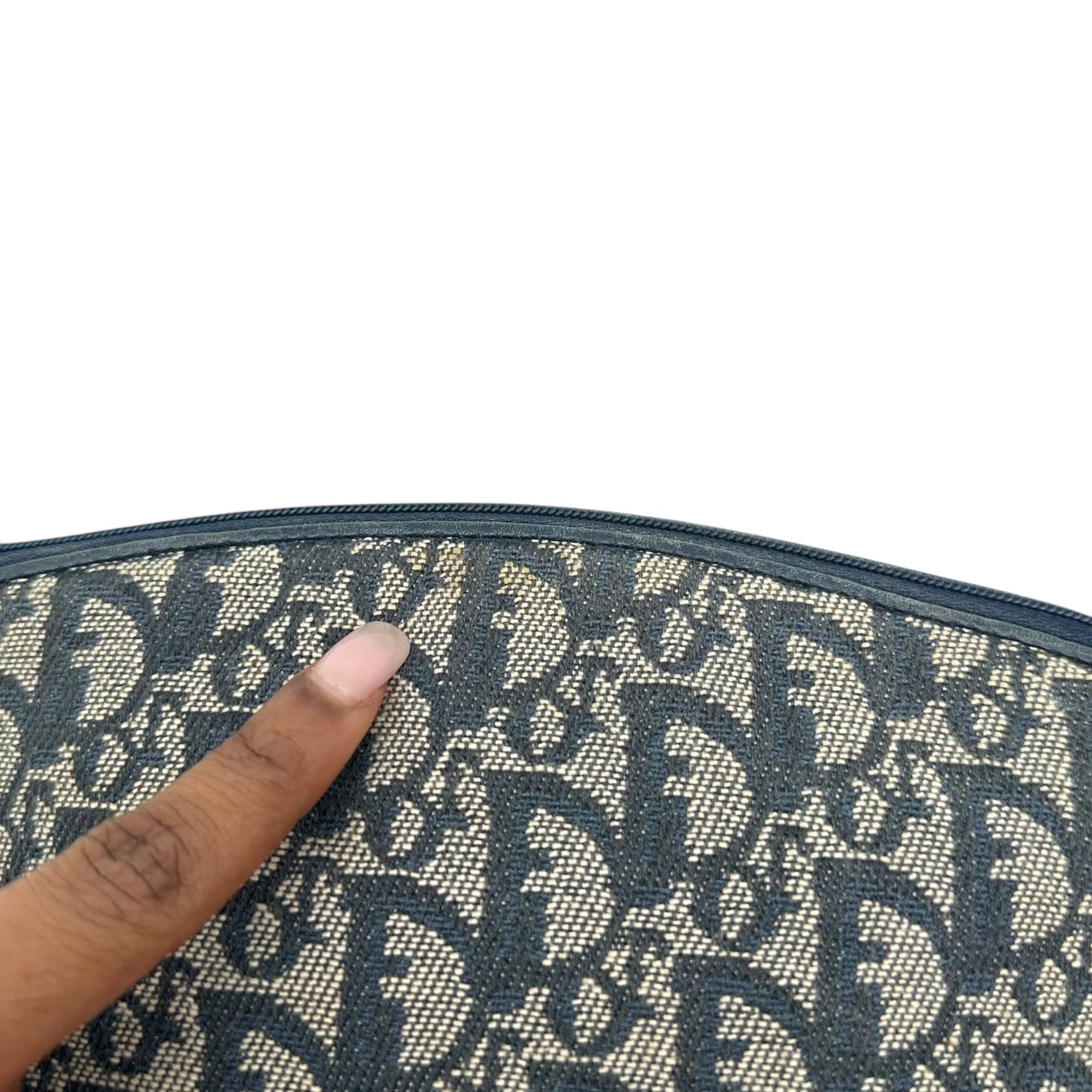 Christian Dior Navy Blue Trotter Monogram Canvas Cosmetic Pouch