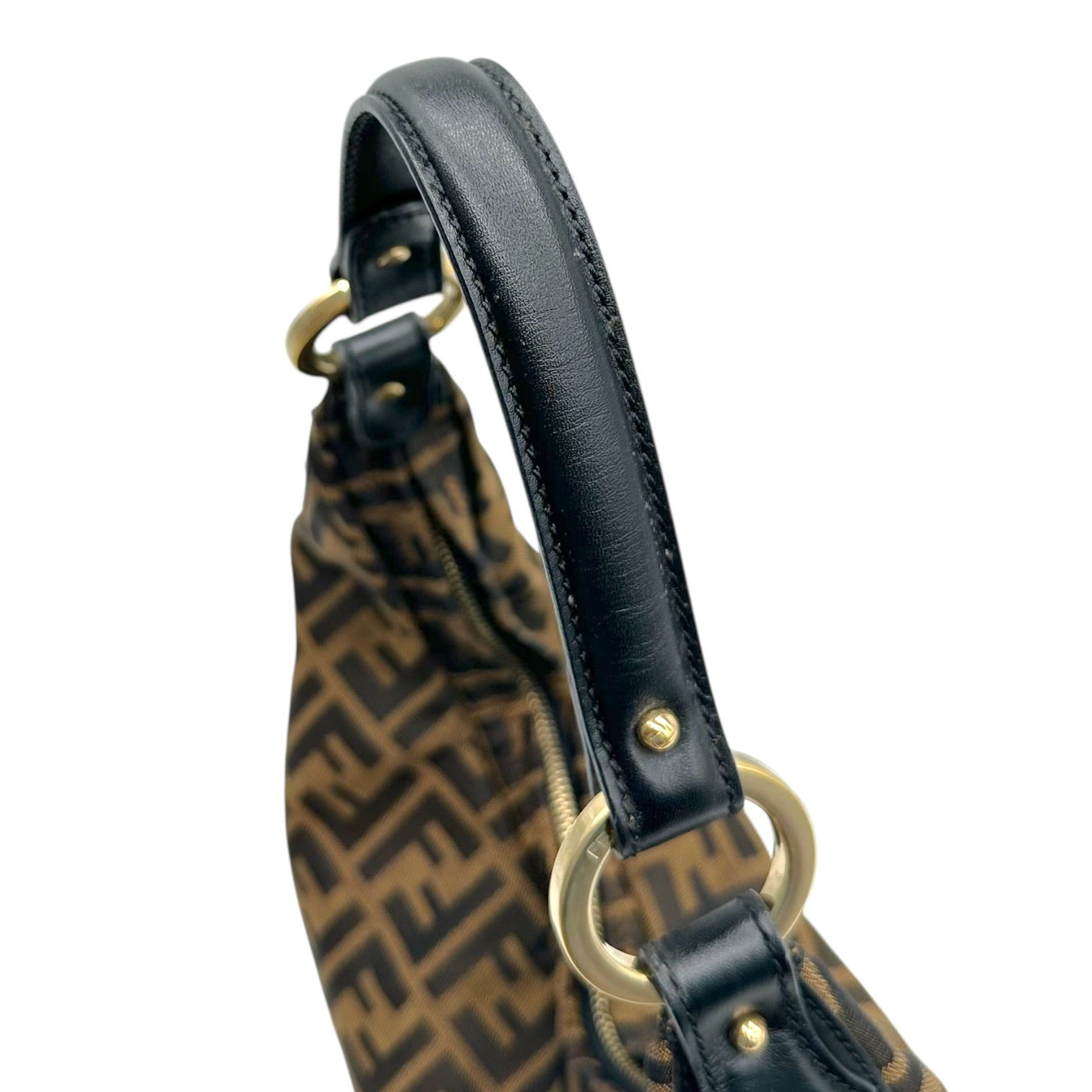 Fendi Brown Zucca Monogram Hobo Shoulder Bag