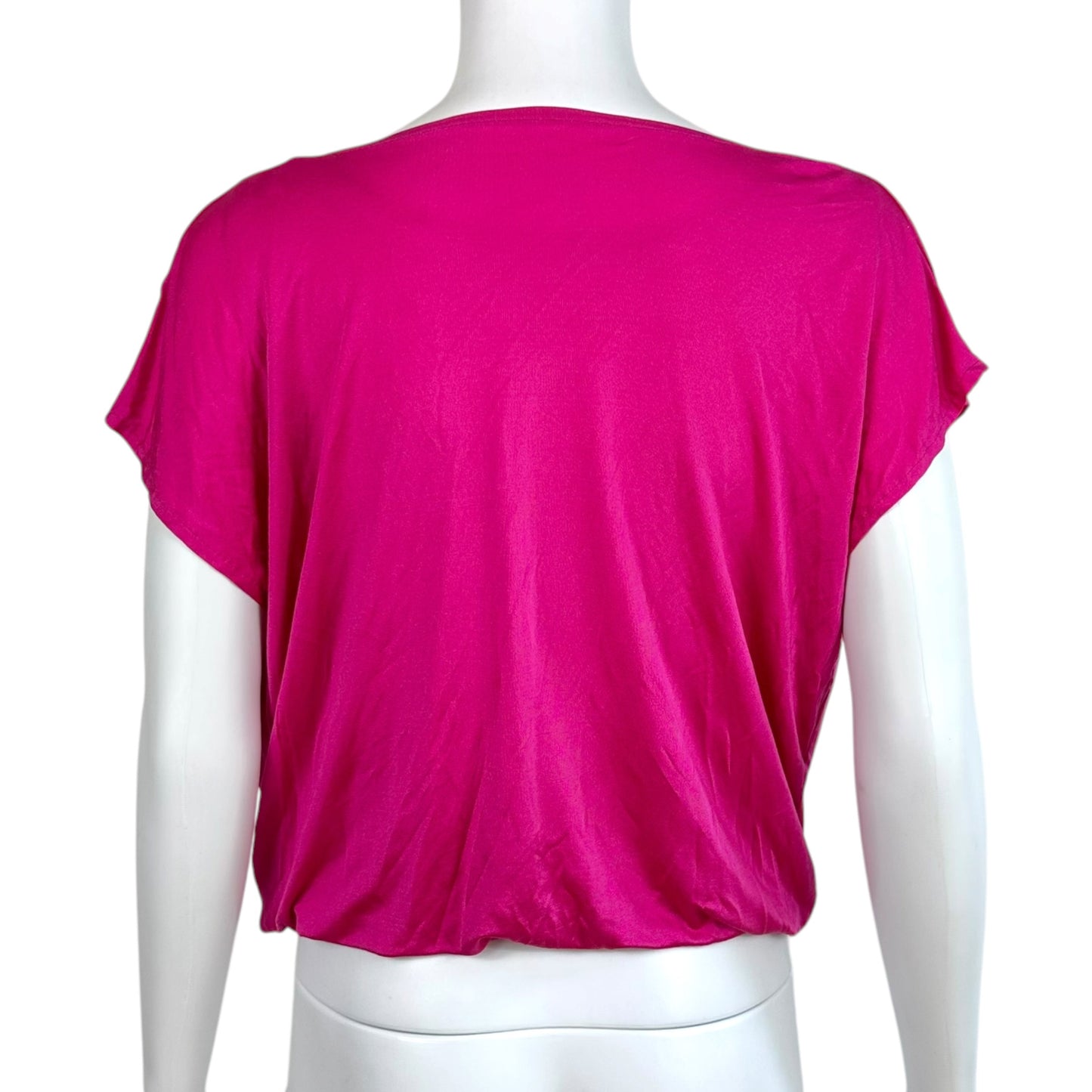 Christian Dior Rhinestone Logo Hot Pink Cowl Neck Blouse & Cami Set