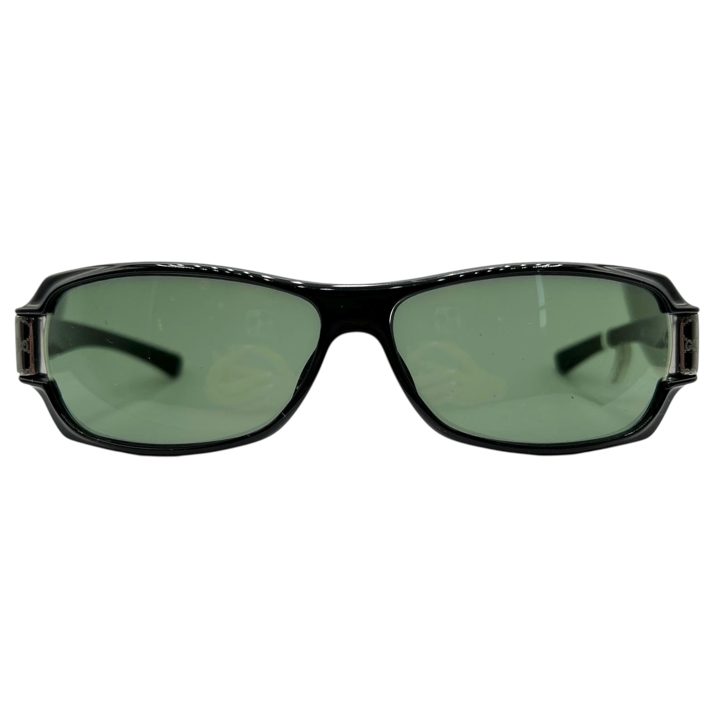 Gucci Black & Silver Monogram Side Rectangle Sunglasses GG2547/S
