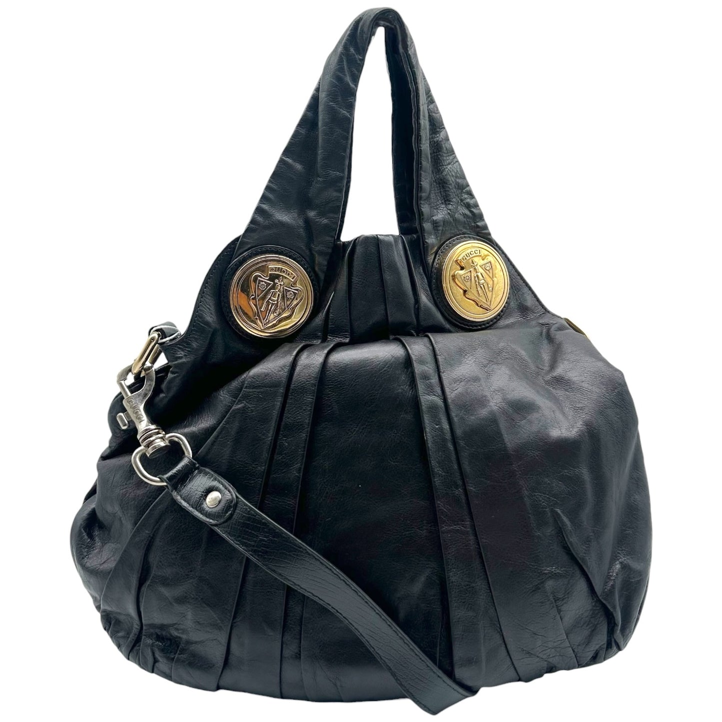 Gucci Black Leather Small Hysteria 2-Way Bag