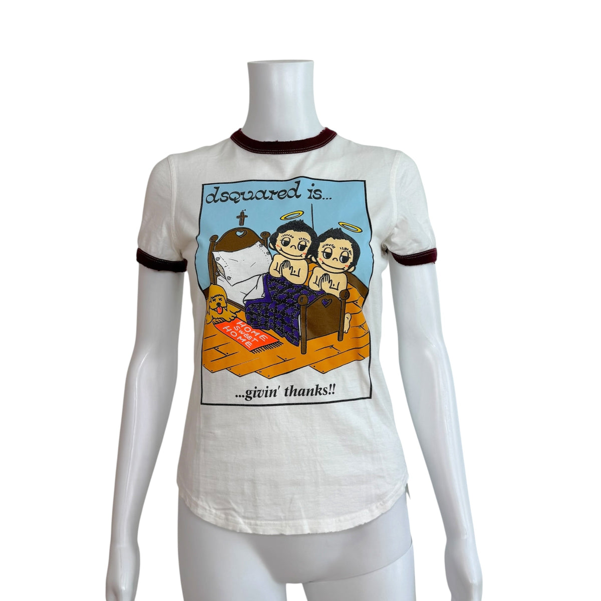 Dsquared2 Givin' Thanks Praying Logo Graphic T-Shirt