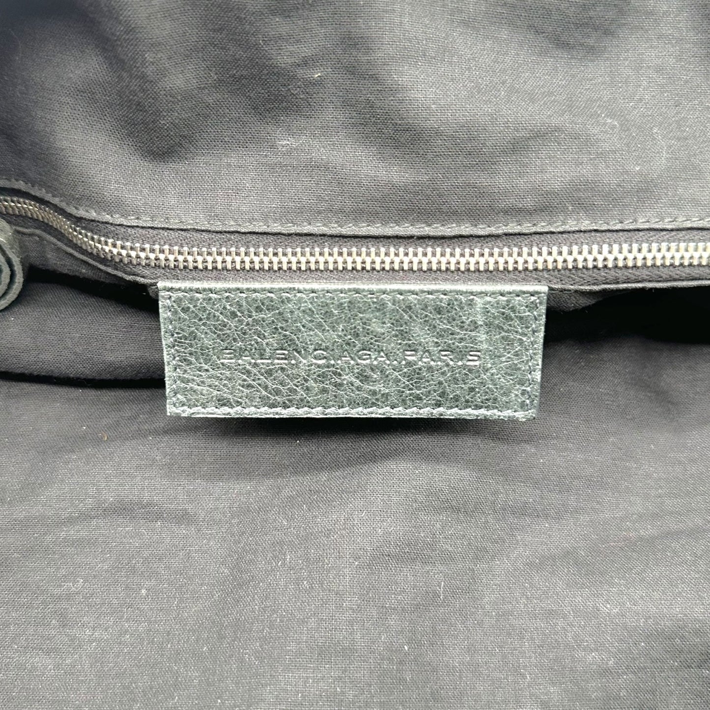 Balenciaga Black Suede Leather East West City Shoulder Bag
