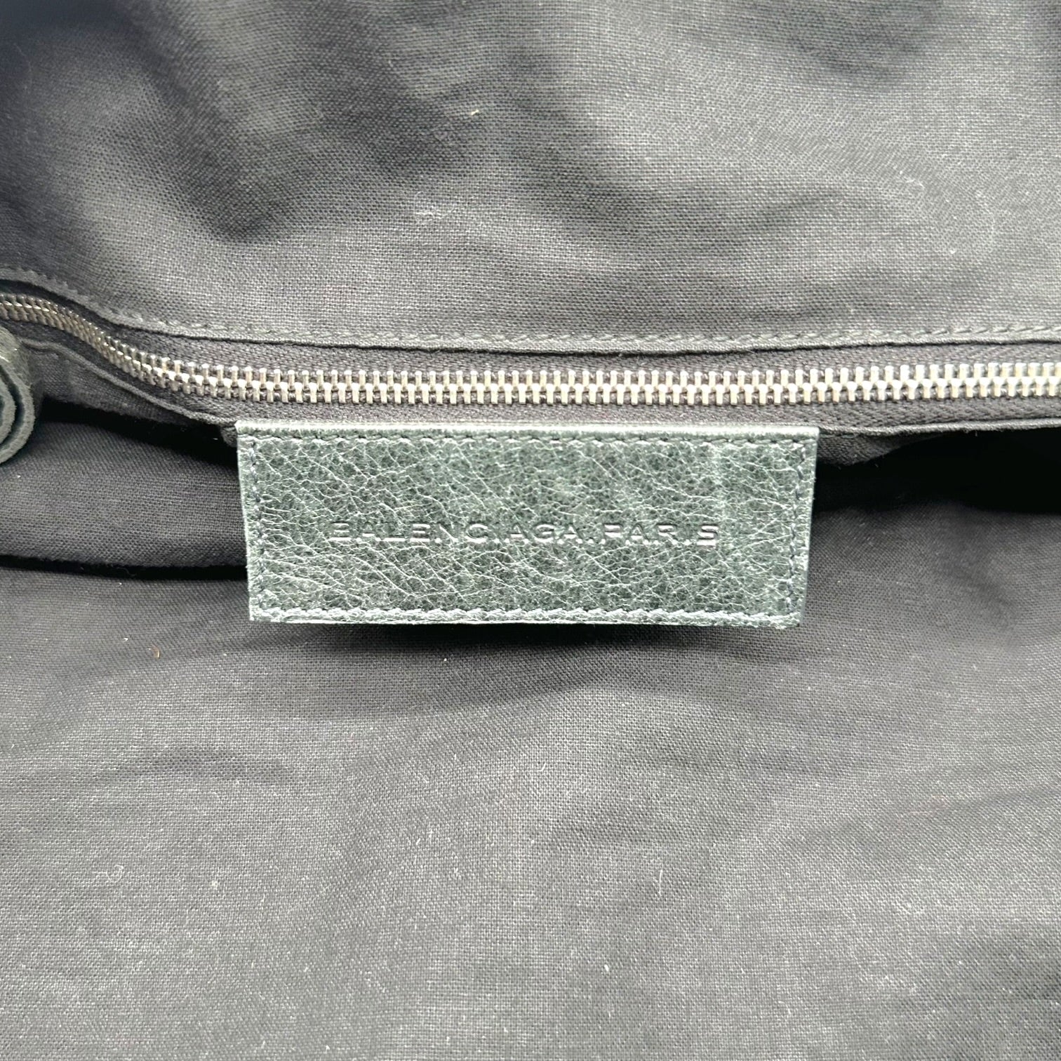 Balenciaga Black Suede Leather East West City Shoulder Bag