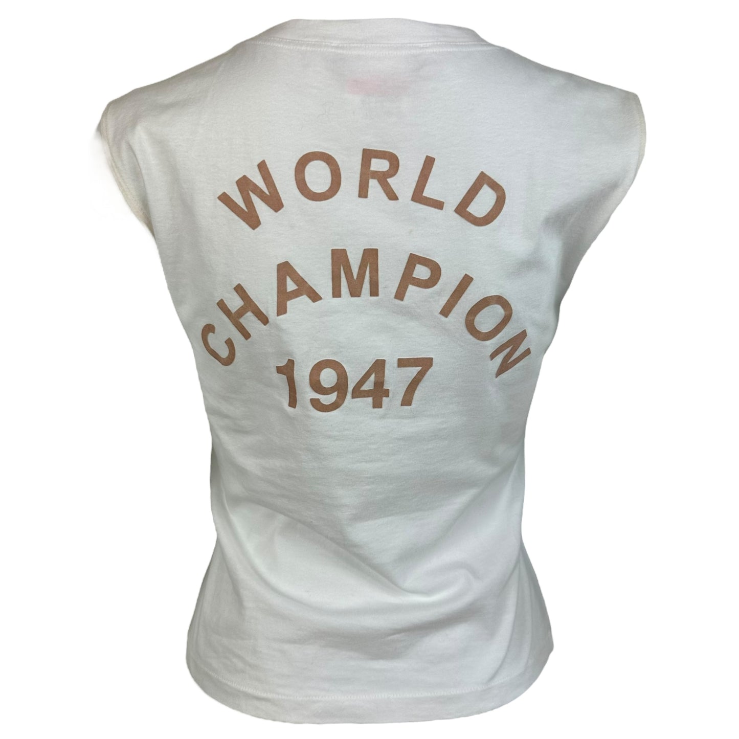 Chrsitain Dior S/S 2002 J'Adore Dior White & Mauve Tank Top - Outfit Repeater