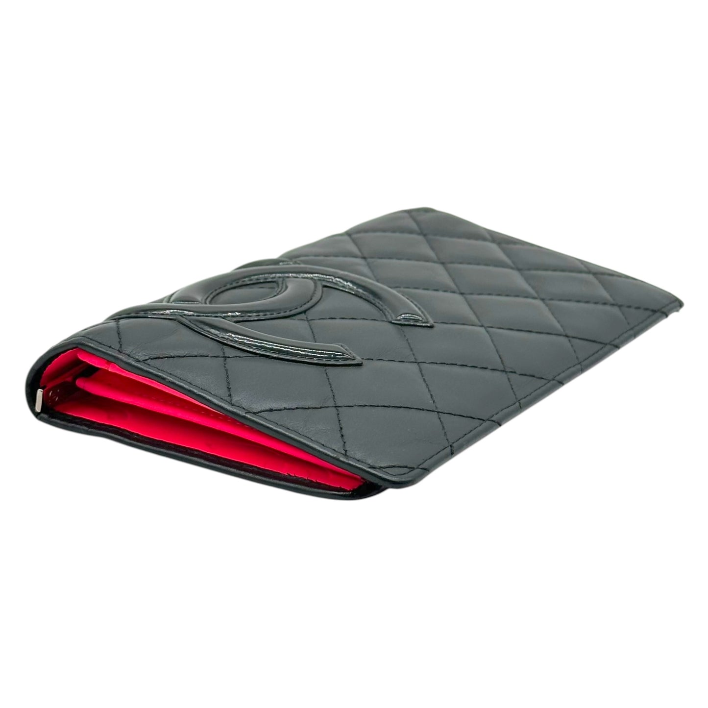 Chanel Cambon Black Bi-Fold Long Wallet 2006-08
