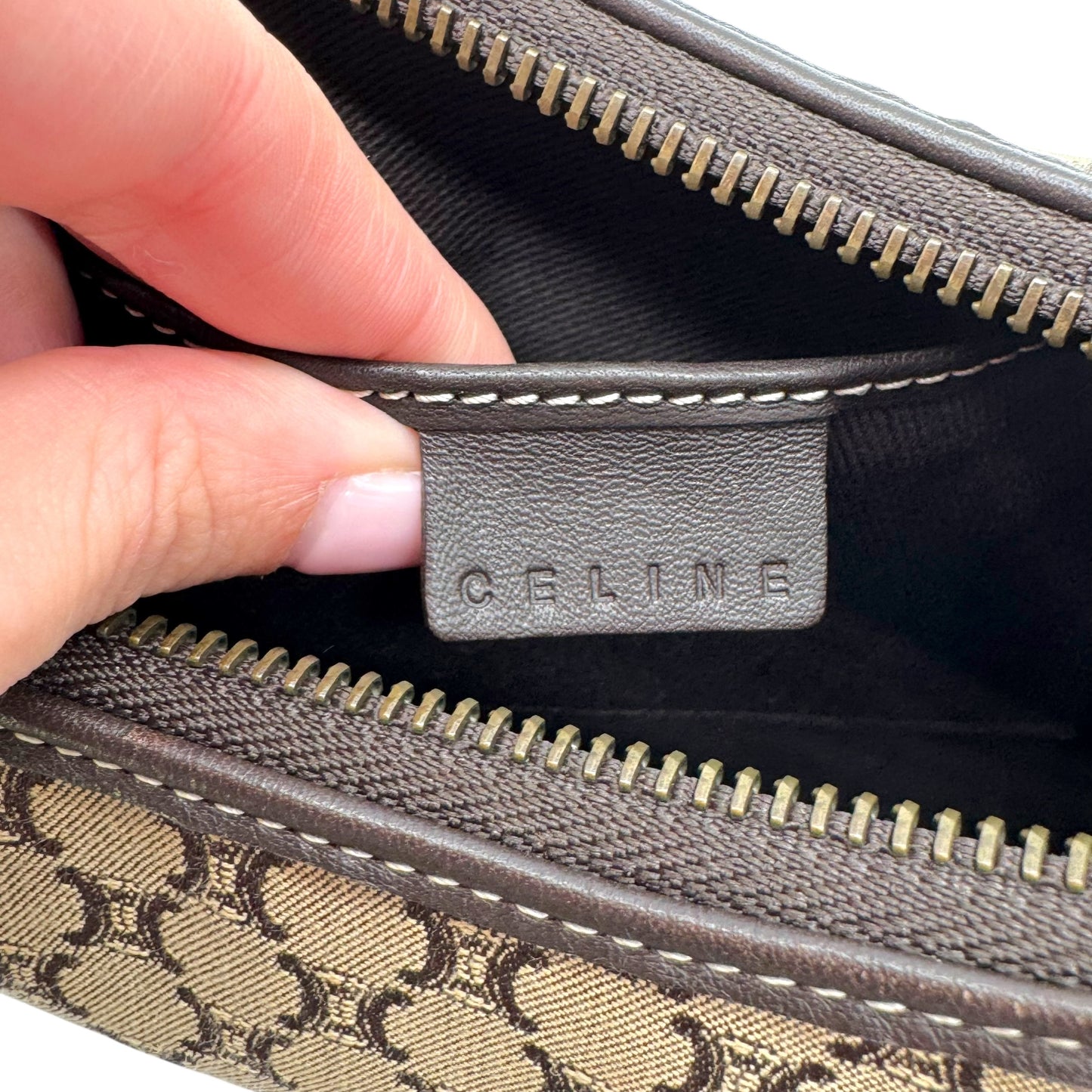 Celine Brown Triomphe Monogram Ava Bag - Outfit Repeater