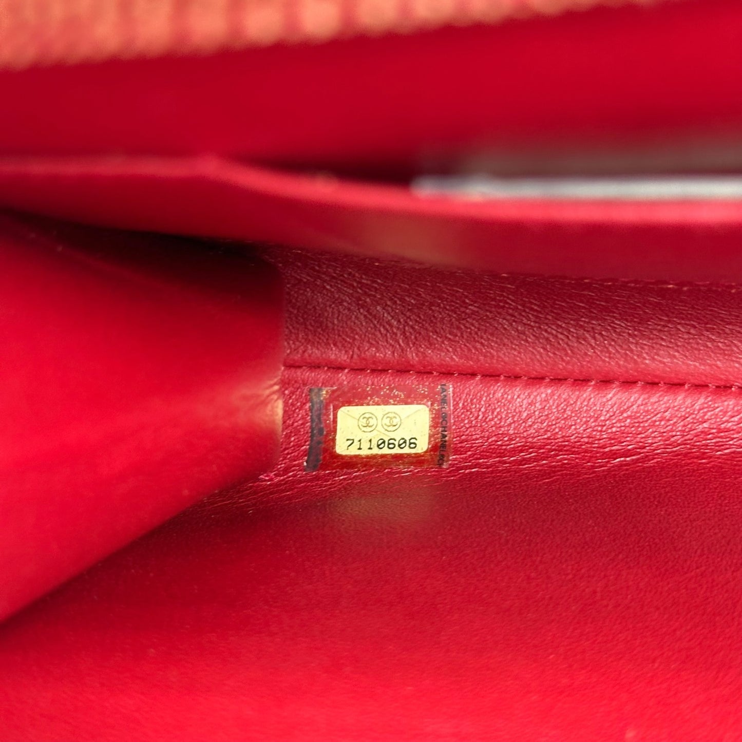 Chanel Red Denim Chocolate Bar WOC Shoulder Bag 2002-03