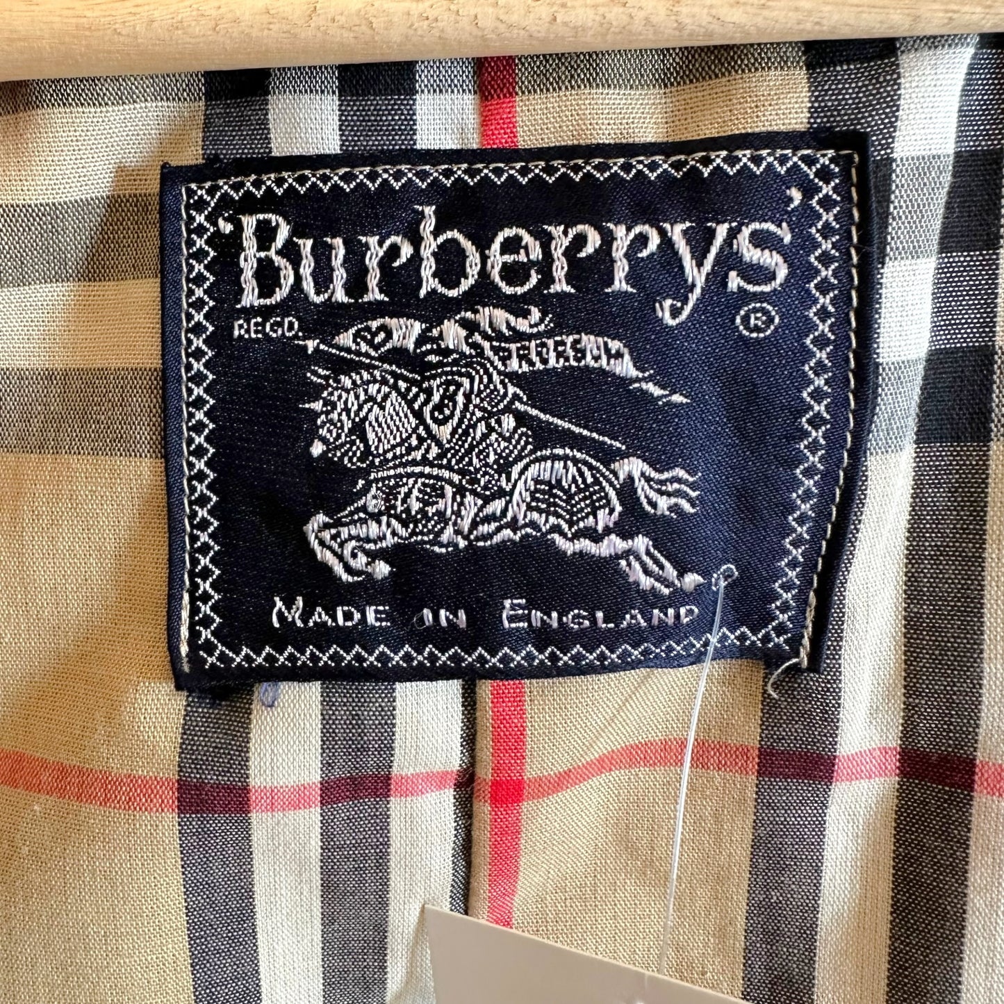 Burberry Vintage Tan Classic Mid-Length Trench Coat