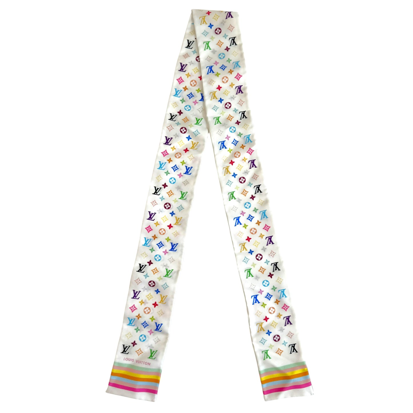 Louis Vuitton White Multicolor Murakami Monogram Twilly