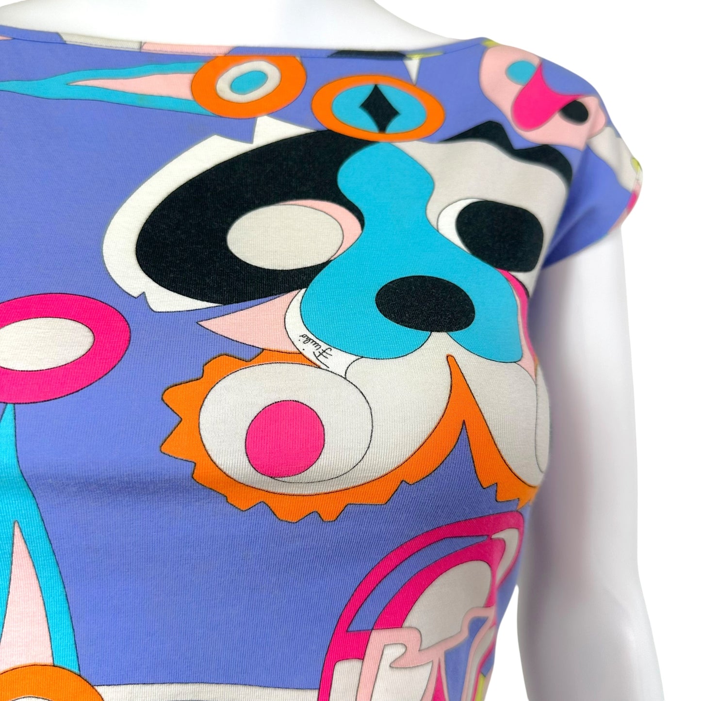 Emilio Pucci Purple Multicolor Printed T-Shirt