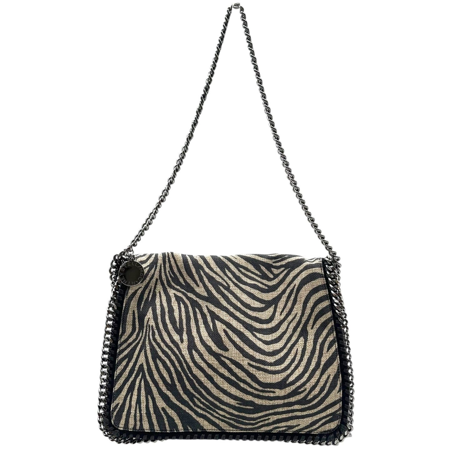 Stella McCartney Zebra Print Canvas Falabella Bag