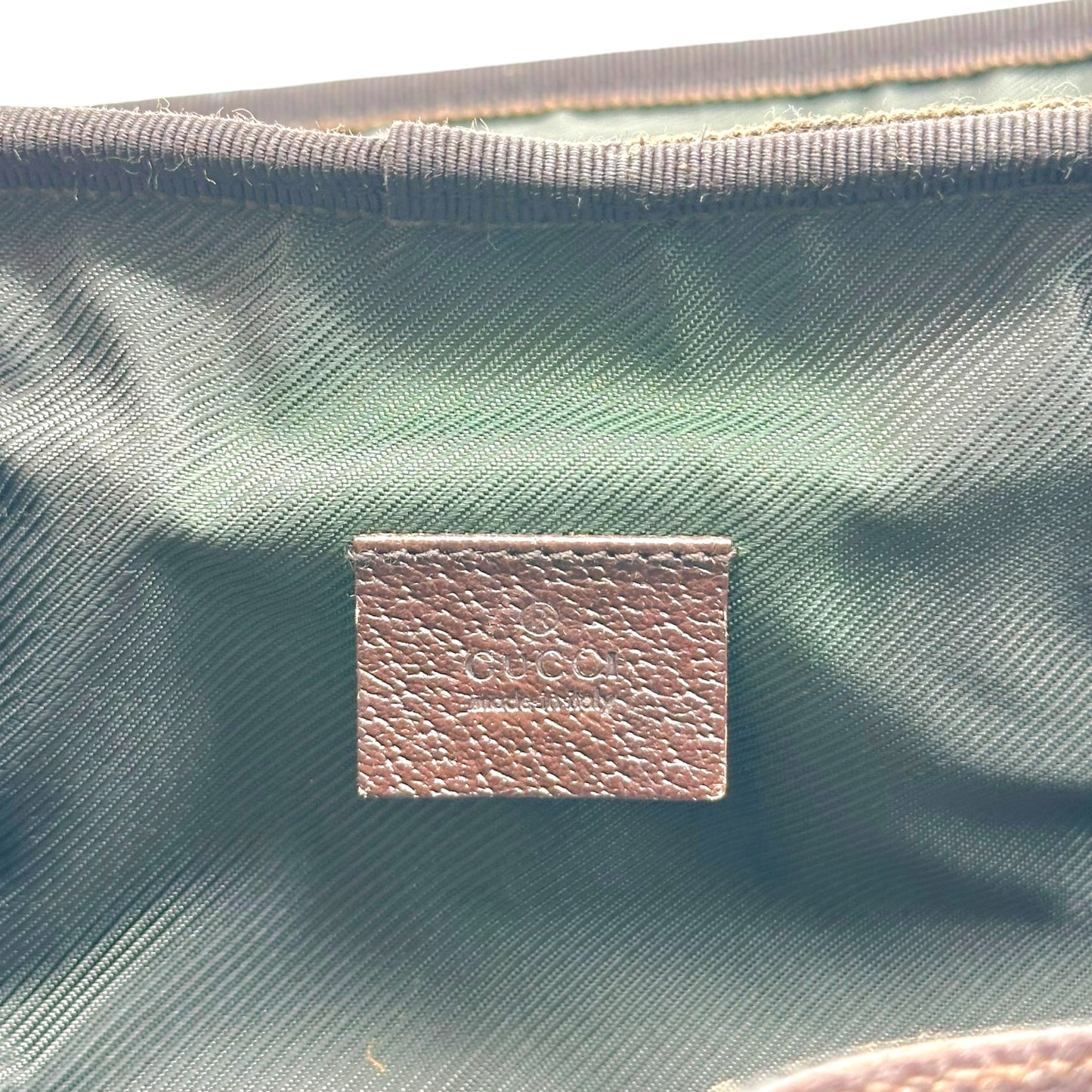 Gucci Tan Monogram Vanity Bag