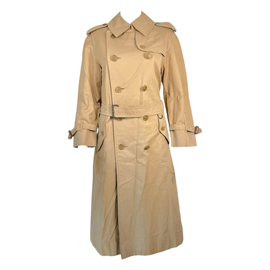 Burberry Vintage Beige Classic Mid-Length Trench Coat